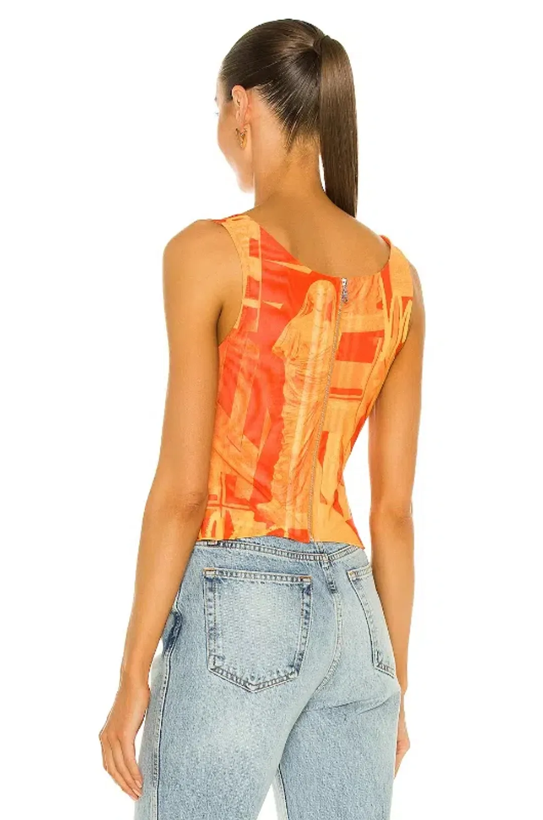 Miaou Imogene Corset Stone Orange Size AU 10 for rent on The Volte - main image