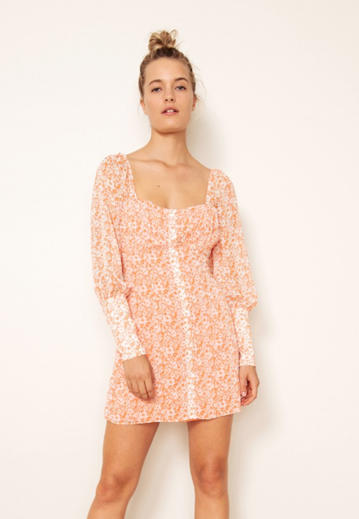 The East Order Peaches Mini Dress Orange Size 8 for rent on The Volte - main image