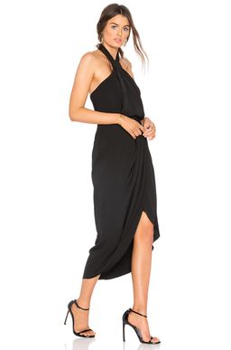 Shona Joy Knot Draped Dress Black Size 6 for rent on The Volte - image 2