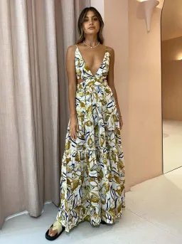 BEC & BRIDGE EUGENIE MAXI DRESS IN PRINT - SIZE 8 for rent on The Volte - image 1