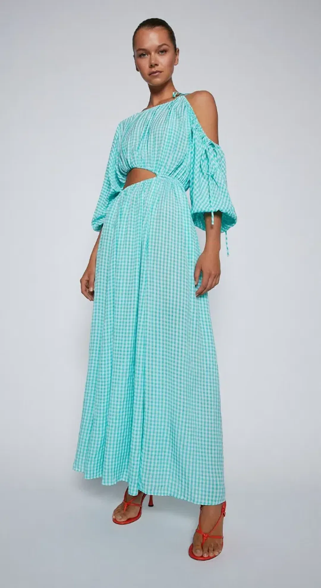 Scanlan Theodore Gingham Draw Cord Dress Mint Size 6 for rent on The Volte - main image