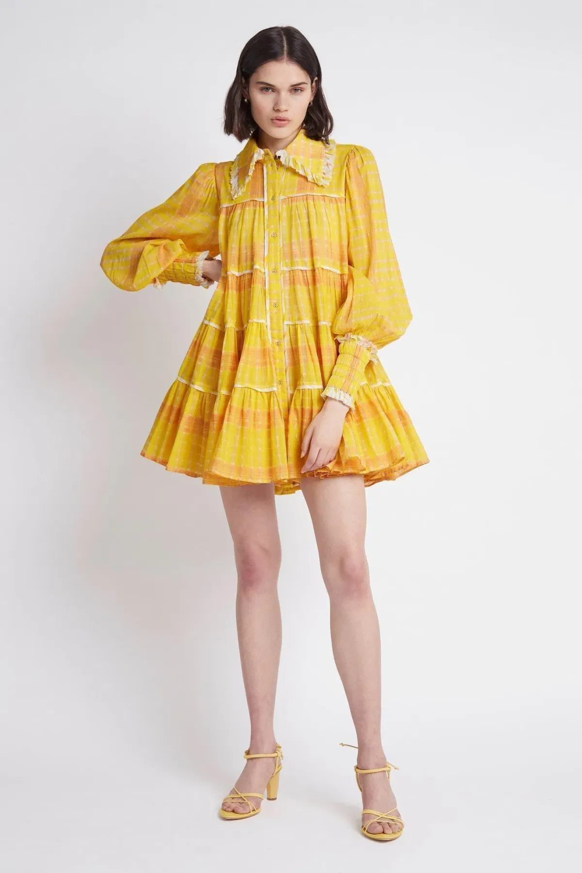 Aje Wilderness Smock Dress Print Size 6 for rent on The Volte - main image
