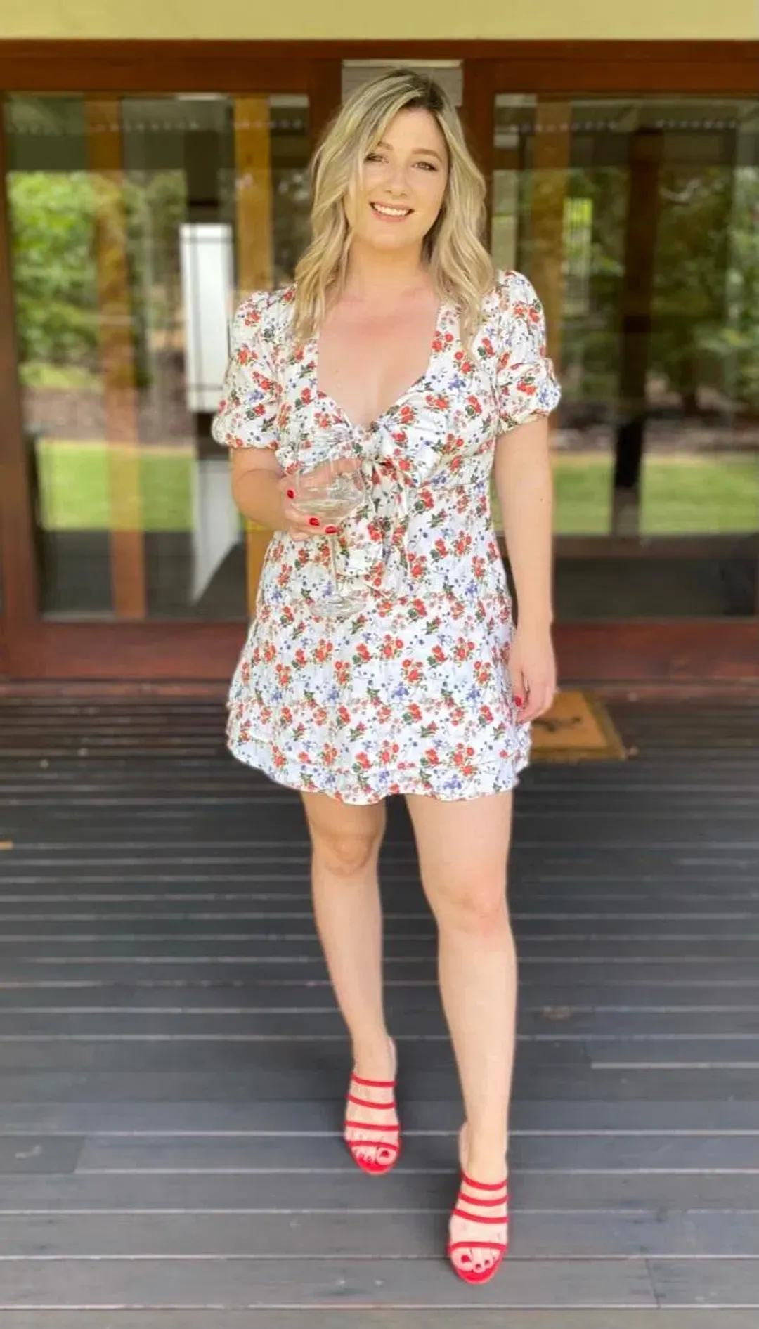 New Romantics Floral Mini Dress Print Size 10  for rent on The Volte - main image