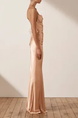 Shona Joy La Lune Lace Back Maxi Dress Desert Rose Size 10 for rent on The Volte - image 2