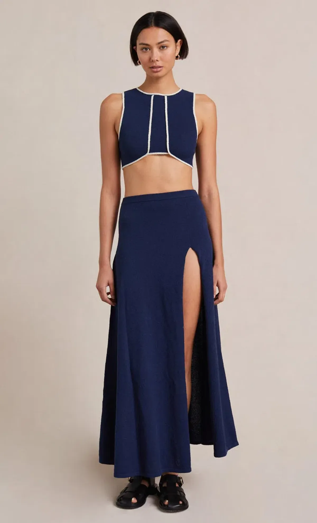 Bec & Bridge Enzo Knit Top & Skirt Set Blue Size 6 for rent on The Volte - main image