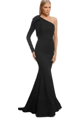Rebecca Vallance Harlow Bow Gown Black Size 8 for rent on The Volte - image 1