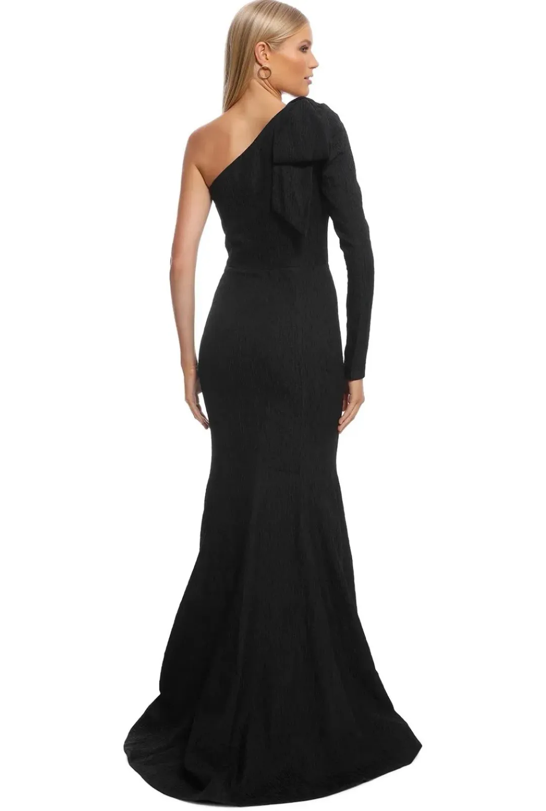 Rebecca Vallance Harlow Bow Gown Black Size 8 for rent on The Volte - main image