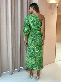 Alemais Phyllis Asymmetric Dress Print Size 10 for rent on The Volte - image 2
