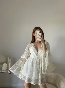 Alice McCall Moonstruck Mini Dress Cream Size 4 for rent on The Volte - image 4