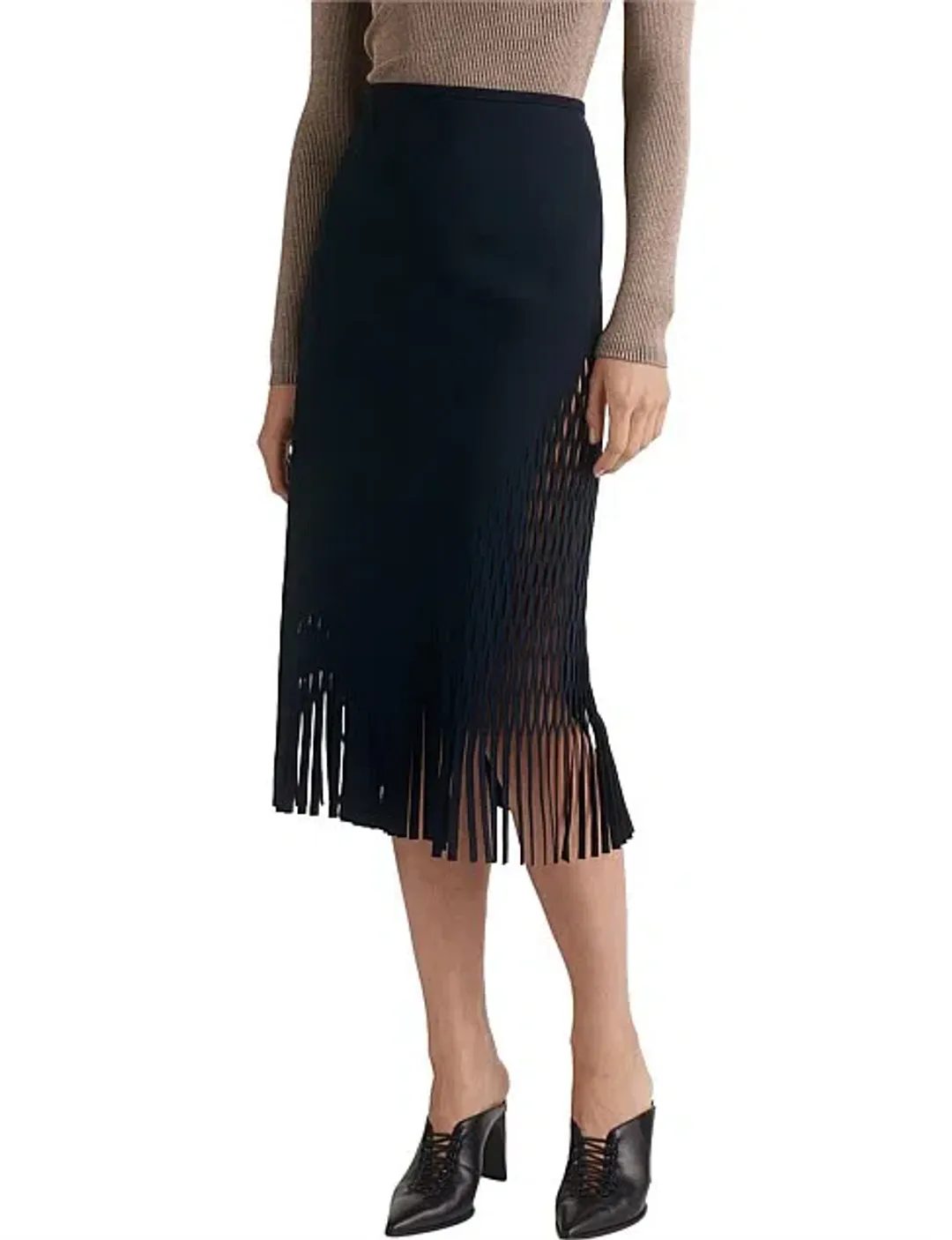 Dion Lee Triangle Perf Skirt Black Size 12 for rent on The Volte - main image
