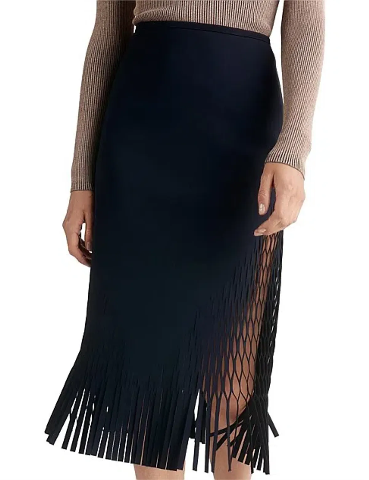 Dion Lee Triangle Perf Skirt Black Size 12 for rent on The Volte - main image