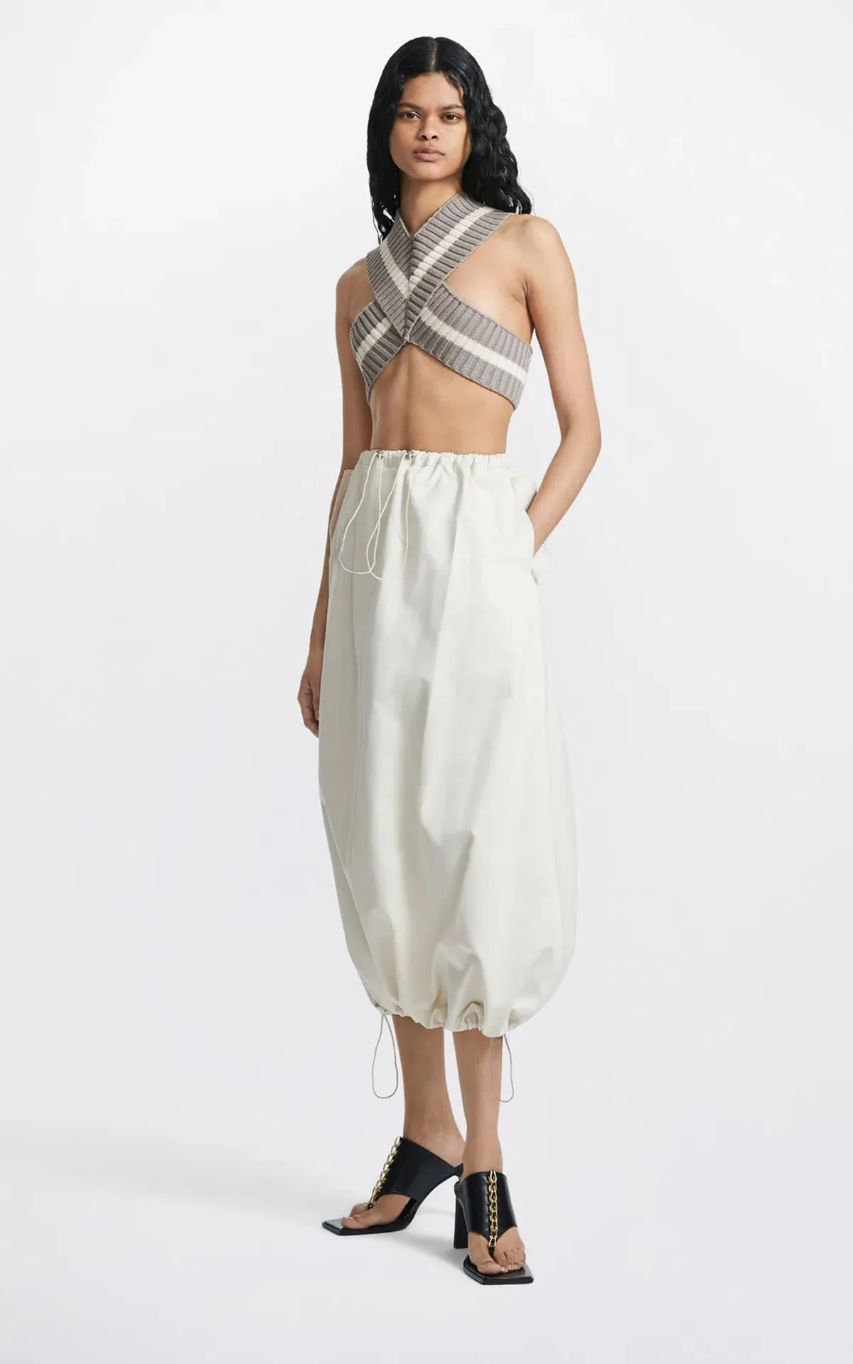 Dion Lee Parachute Skirt White Size 6 for rent on The Volte - main image