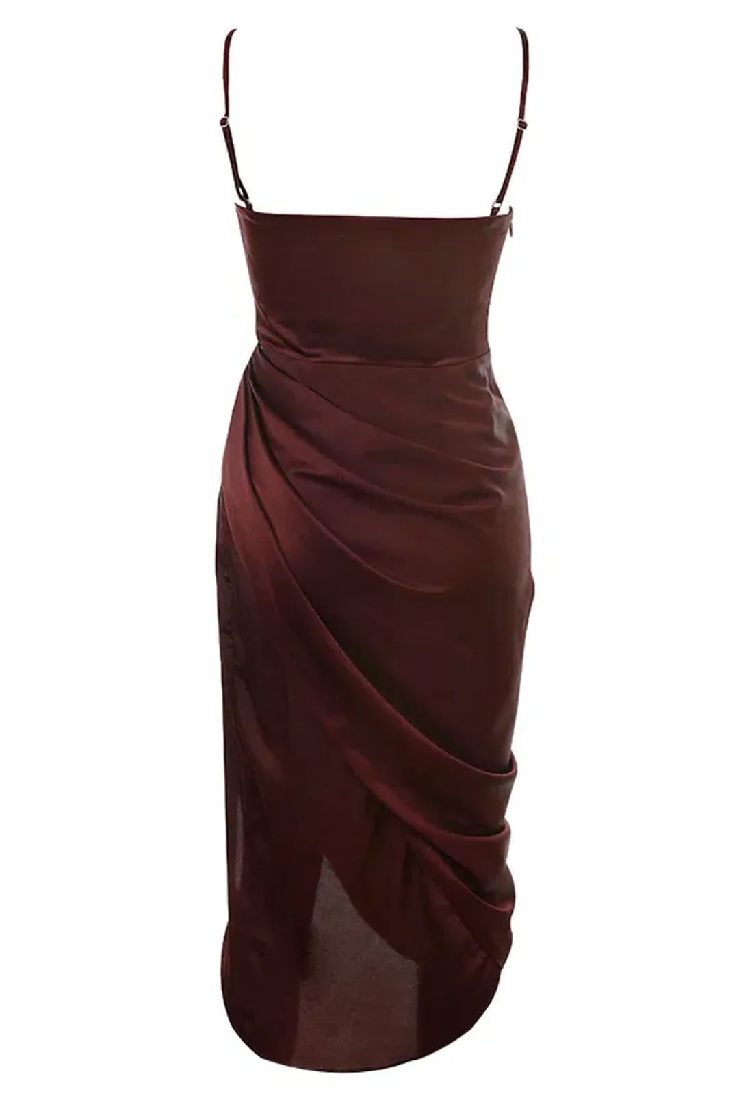 House of CB Reva Satin Balcony Corset Midi Dress Red Size 6 for rent on The Volte - main image