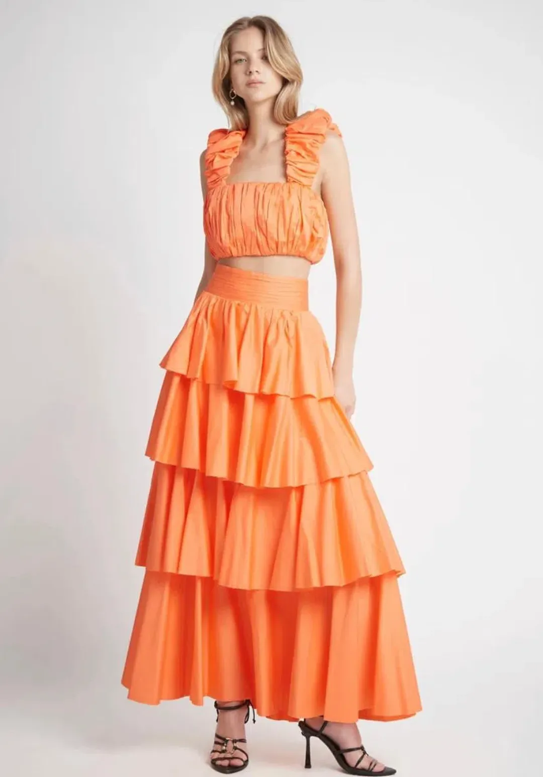 Aje Medina Two Piece Orange Set Size 6 for rent on The Volte - main image