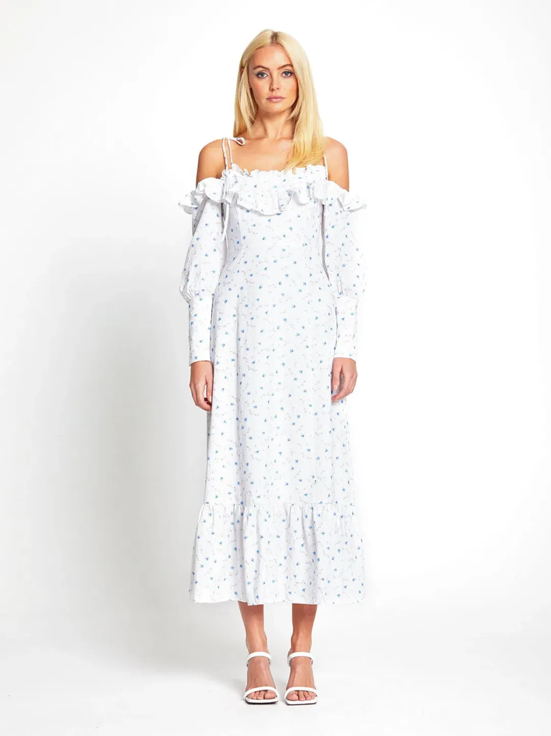 Alice McCall Limonata Midi Dress Porcelain Size 6 for rent on The Volte - main image