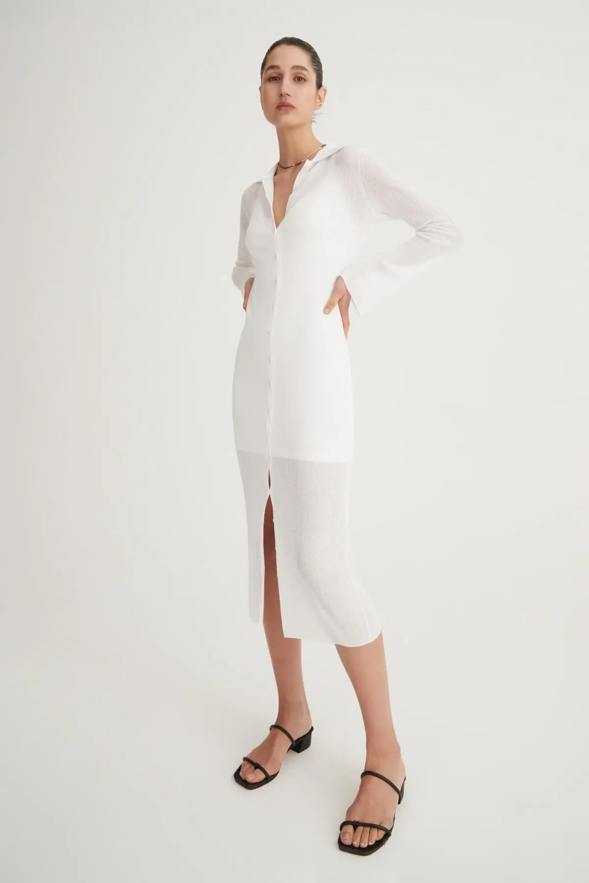 Hansen & Gretel Seville Shirt Dress White Size 10 for rent on The Volte - main image