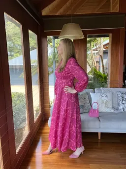 Zimmermann Edie High Neck Dress Print Size 3 / Au 14 for rent on The Volte - image 4
