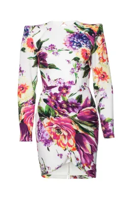Alex Perry Anais Mini Dress Floral White Size 6 for rent on The Volte - image 2