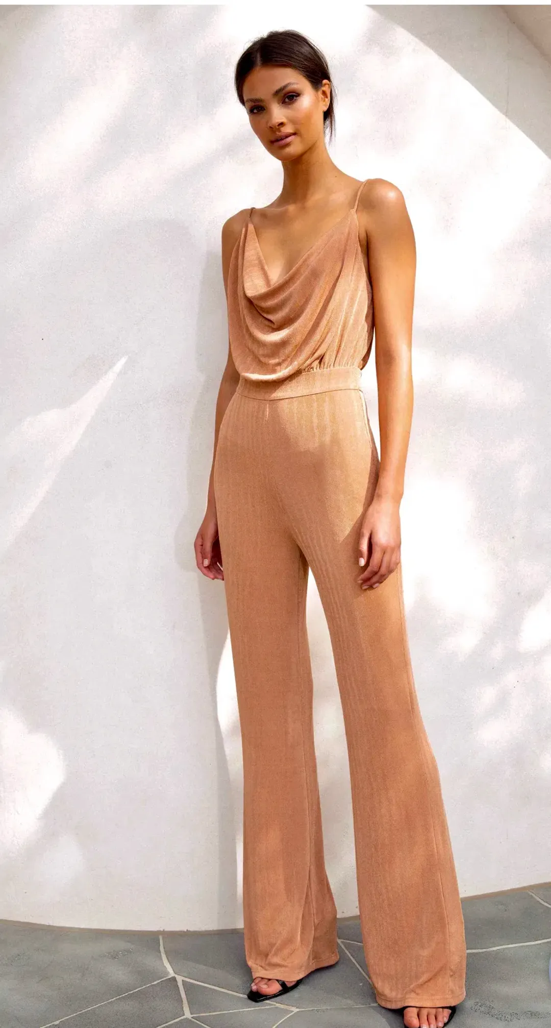 MISHA Moray Jumpsuit Desert Rose Size 4 for rent on The Volte - main image