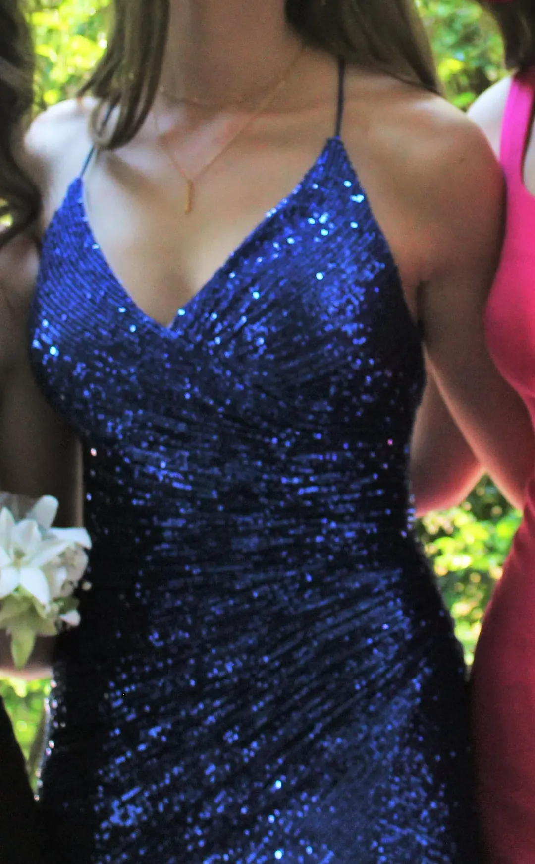 Noire Couture Royal Blue Sequin Gown Size 6 for rent on The Volte - main image