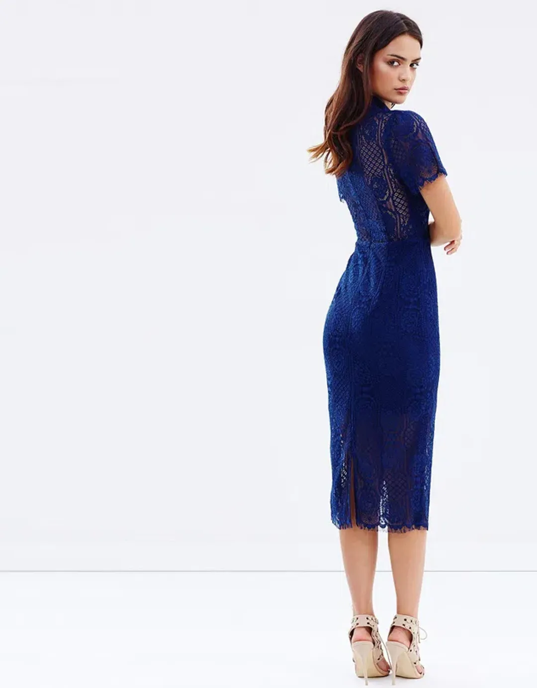 Mossman Making The Connection Midi Dress Blue Size 10 for rent on The Volte - main image