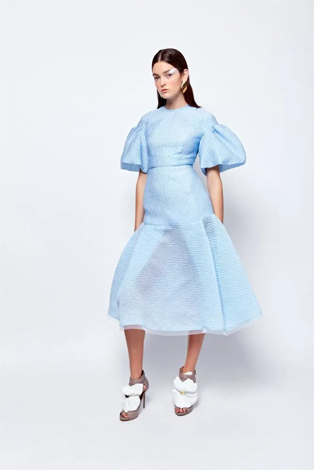 Nicola Finetti Mona Dress Sky Blue Size 6 for rent on The Volte - main image