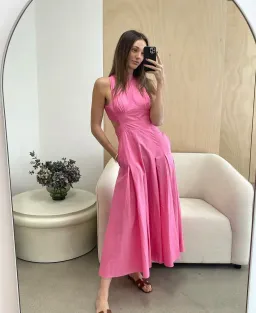 Camilla and Marc Vanderlin Maxi Dress Pink Size 6 for rent on The Volte - image 4