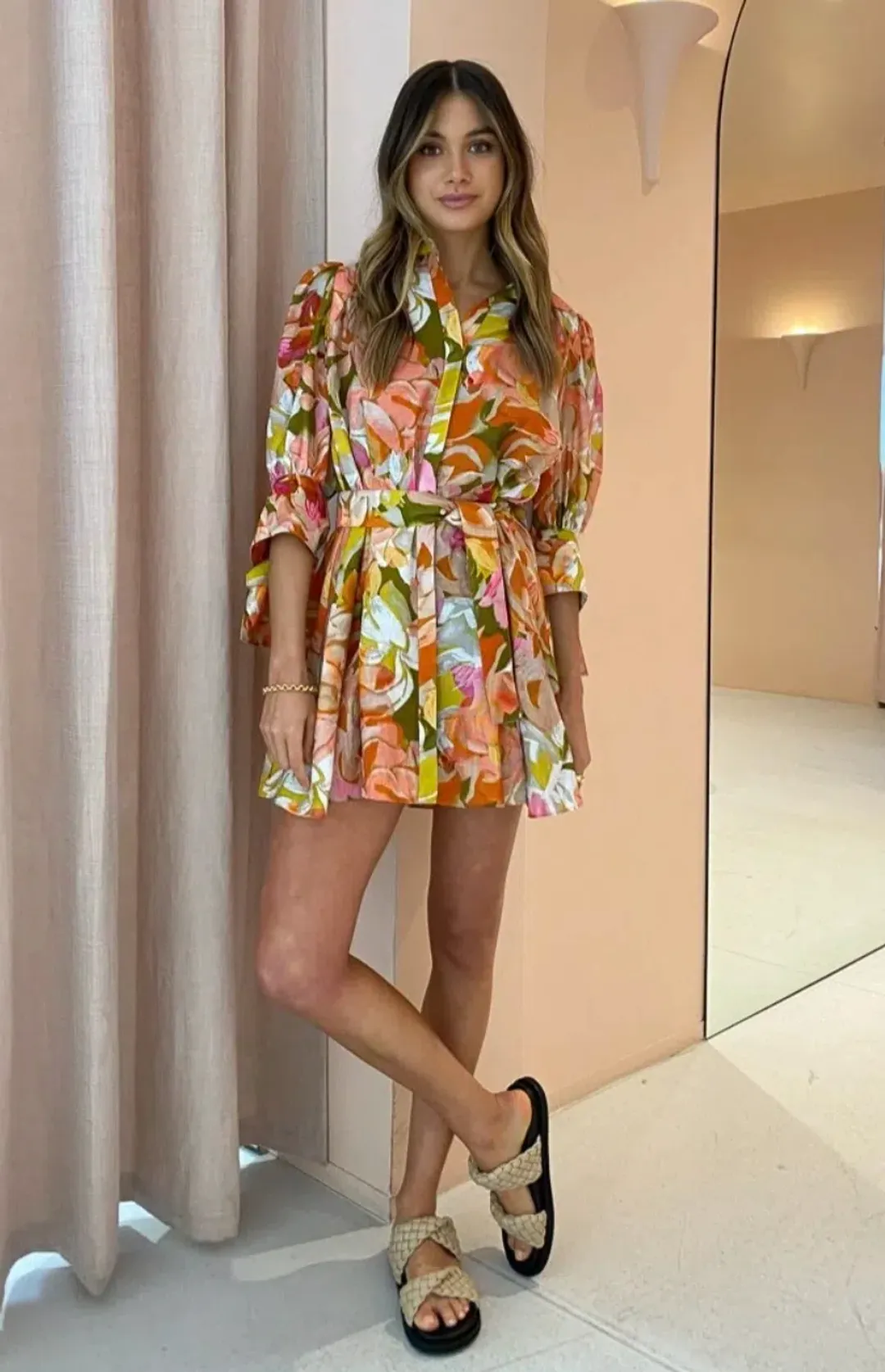 Acler Hendrix Dress Print Size 6 for rent on The Volte - main image
