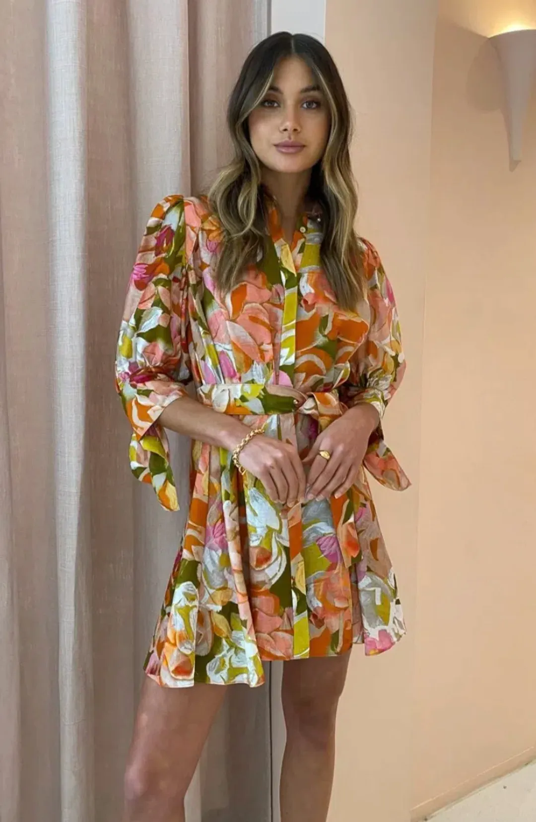 Acler Hendrix Dress Print Size 6 for rent on The Volte - main image