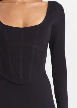 Dion Lee Rib Corset Mini Dress Black Size 6 for rent on The Volte - image 3