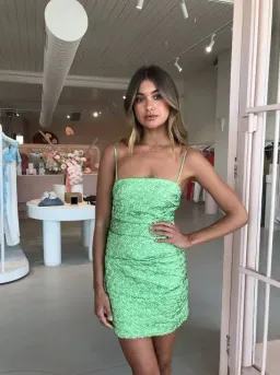 Bec & Bridge Apple Mini Dress Green Size 8  for rent on The Volte - image 3