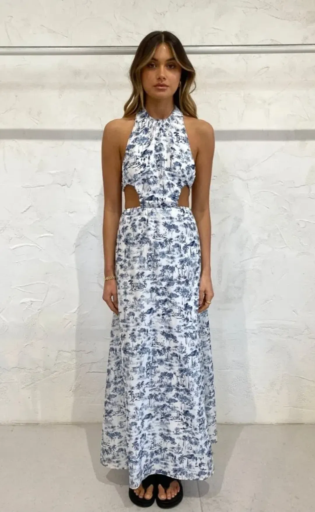 Sir the Label Dimitri Open Back Dress Print Size 6 for rent on The Volte - main image