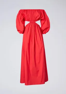 Scanlan Theodore Parachute Cotton Gather Dress Poppy Size AU 10 for rent on The Volte - image 5