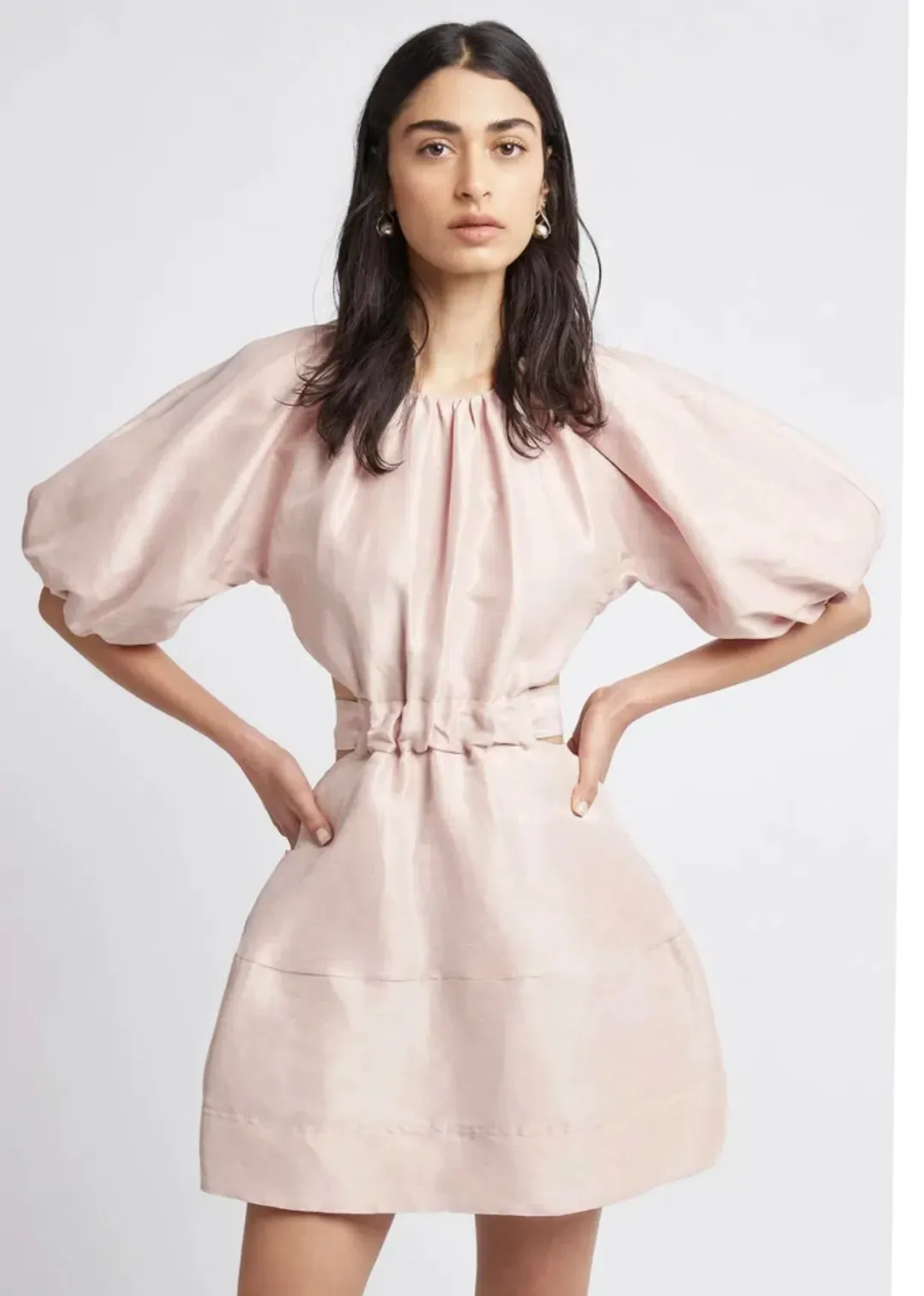 Aje Psychedelia Cut Out Mini Dress Pink Size 16 for rent on The Volte - main image