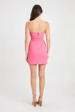Kookai Oyster Strapless Dress Pink Size 6 for rent on The Volte - image 2