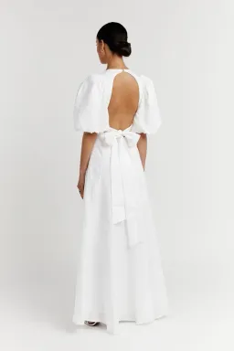 Dissh Aisle Linen Backless Dress White Size 8 for rent on The Volte - image 6