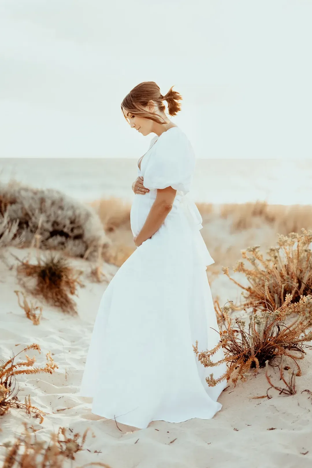 Dissh Aisle Linen Backless Dress White Size 8 for rent on The Volte - main image