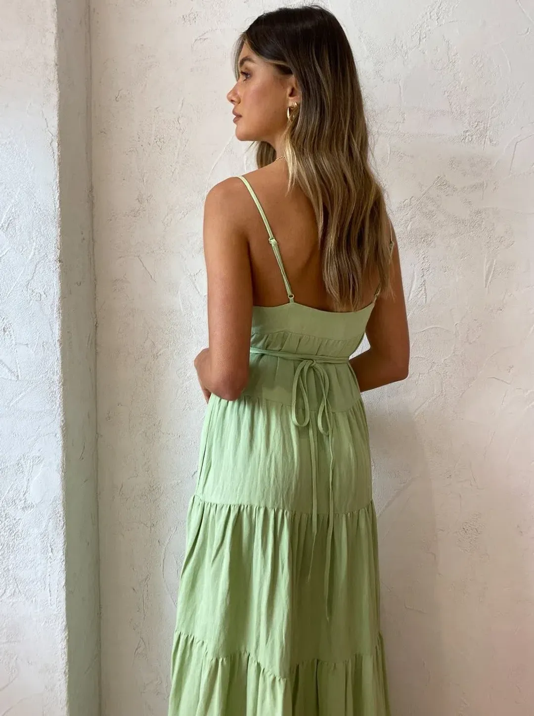 Hansen & Gretel Roberta Dress Green Size 8 for rent on The Volte - main image
