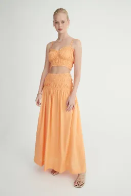 Hansen and Gretel Tina Top and Costello Skirt Set Orange Size 10 for rent on The Volte - image 1