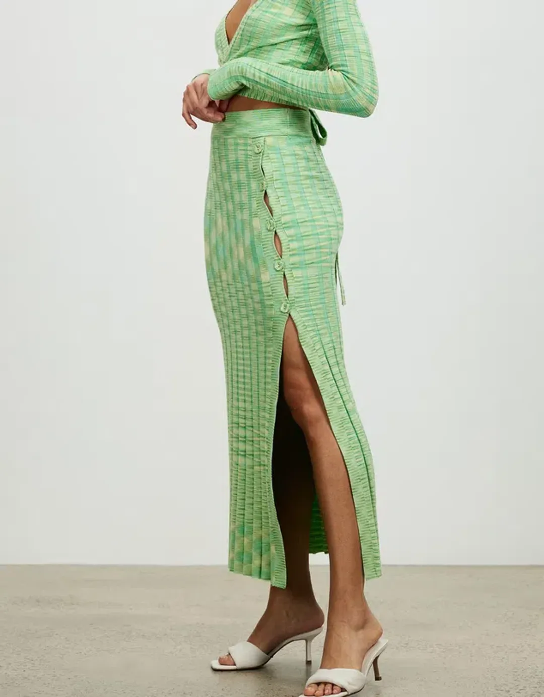 Lover Harriet Knit Top and Midi Skirt Set Print Size 8 for rent on The Volte - main image