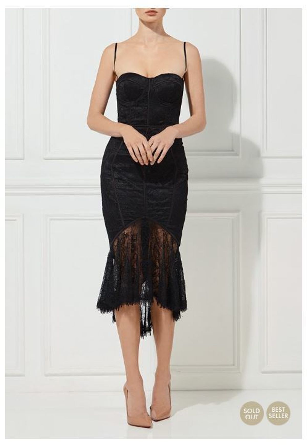 MISHA Darlene Dress Black Size 6/XS for rent on The Volte - main image