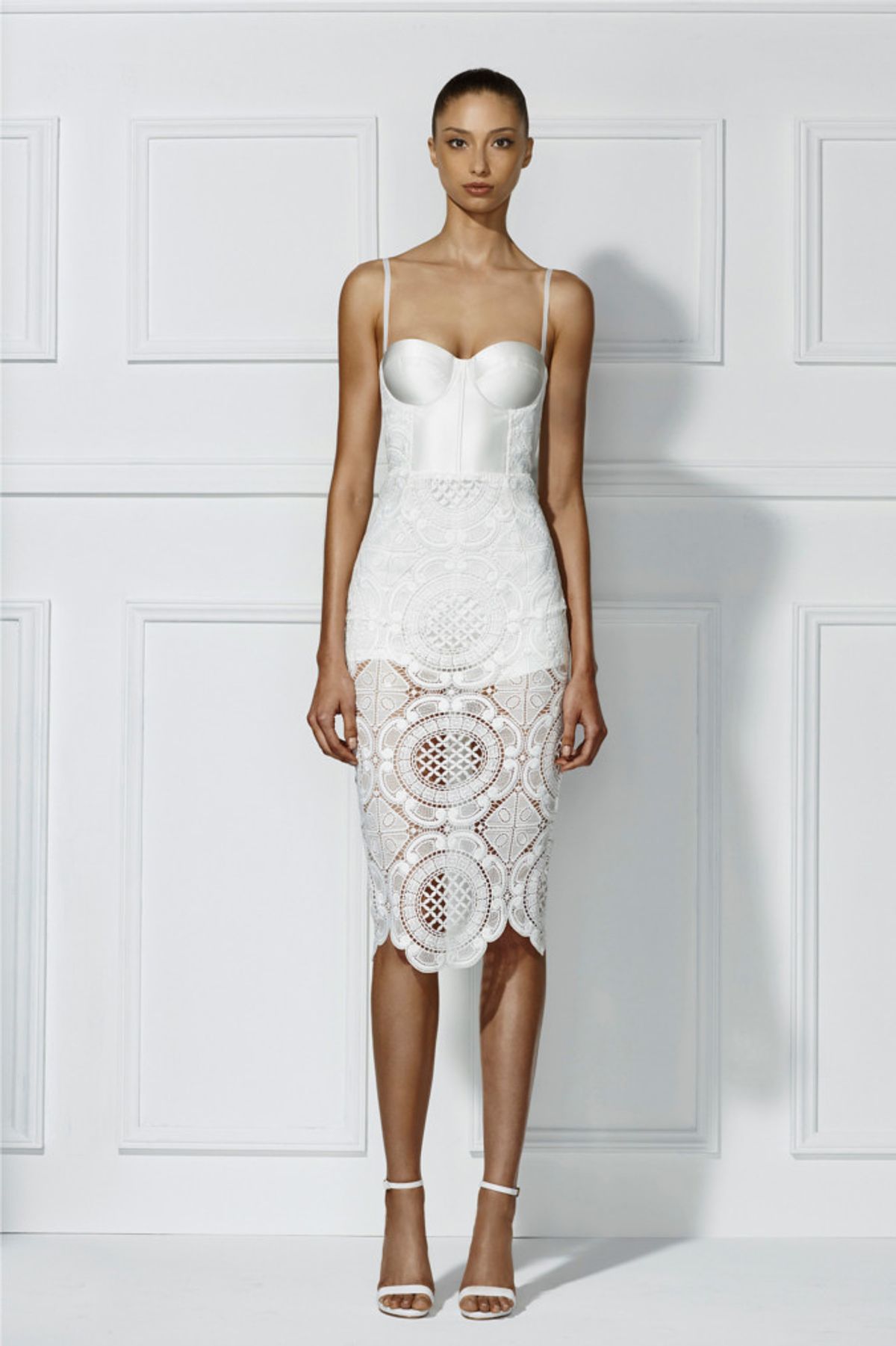 MISHA Flora Crotchet Dress White Size 10/M for rent on The Volte - main image