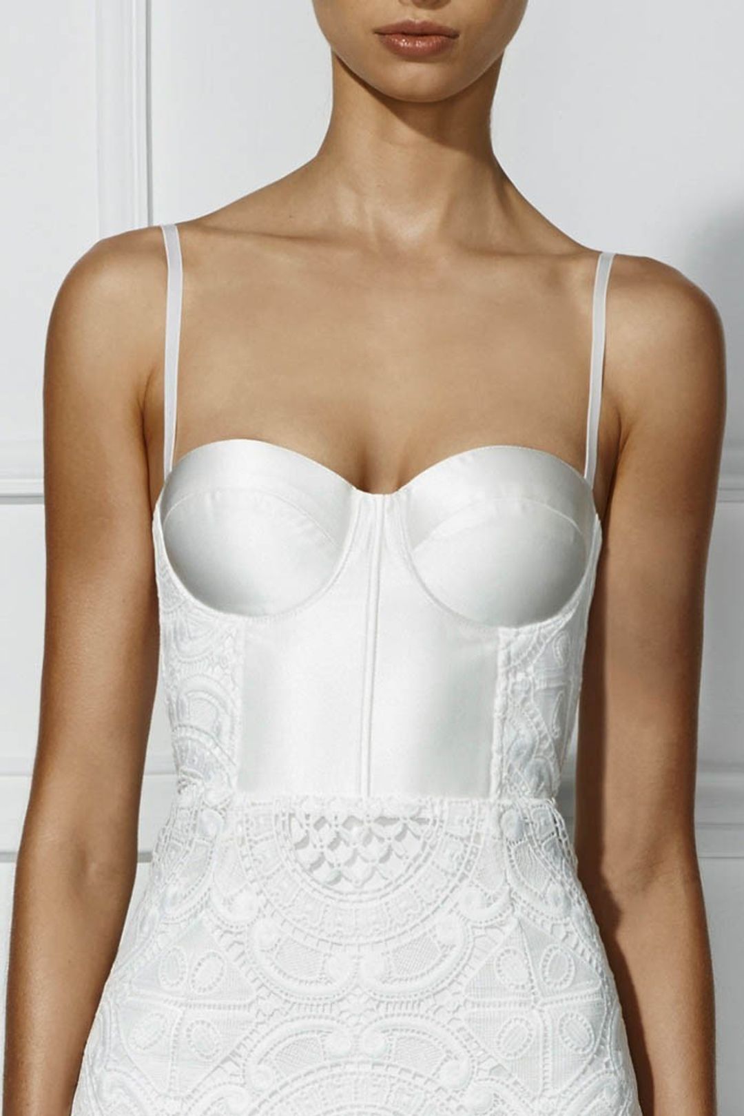 MISHA Flora Crotchet Dress White Size 10/M for rent on The Volte - main image