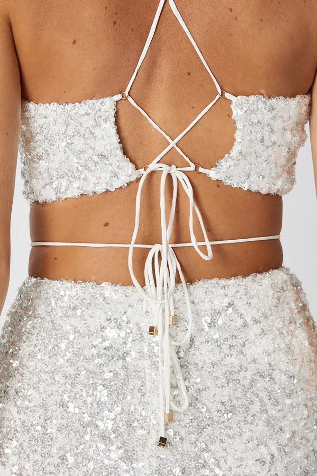 Winona Elodie Halter Dress White Size 10  for rent on The Volte - main image