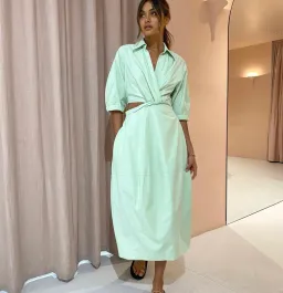 Camilla and Marc Kyra Cocoon Midi Dress Sour Apple Size 6 for rent on The Volte - image 5