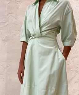 Camilla and Marc Kyra Cocoon Midi Dress Sour Apple Size 6 for rent on The Volte - image 3