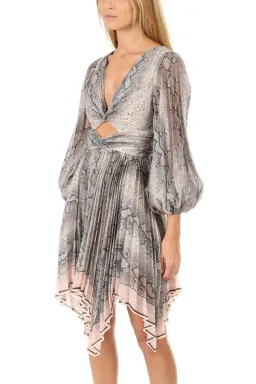 Zimmermann Corsage Pleat Mini Dress Python Print - Size 1 / 10 AU for rent on The Volte - image 3