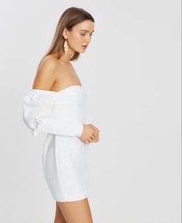 Asilio Off the Shoulder Mini Volume Sleeve Dress size 10 for rent on The Volte - image 3