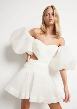 Aje Myriad Cut Out Mini Dress White Size 6 for rent on The Volte - image 3