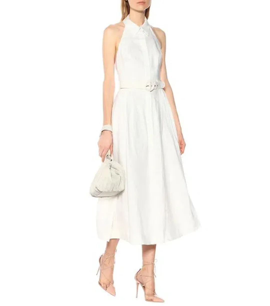 Zimmermann Primrose Halter Dress White Size 12 for rent on The Volte - main image